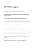 OSHA 510 Study Guide Questions with Correct Answers