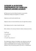 CATEGORY 3A 3B PESTICIDE COMPREHENSIVE TEST PAPER 2026 COMPLETE ANSWERS ACCURATE