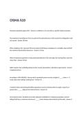 OSHA 510 Exam Questions and Answers