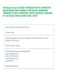  PA Notary Exam LATEST VERSION WITH COMPLETE   QUESTIONS AND CORRECT DETAILED ANSWERS   NEWEST EXAM VERIFIED 100&percnt; ALREADY GRADED   A&plus;ACTUAL FINAL EXAM 2026 -2027  