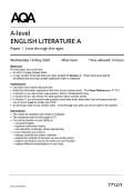 2025 AQA A-LEVEL English Literature A 7712&sol;1 Paper 1 Love through the ages MERGED QUESTION PAPER & MARKSCHEME