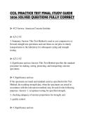 CCIL PRACTICE TEST FINAL STUDY GUIDE 2026 SOLVED QUESTIONS FULLY CORRECT
