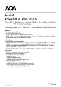 2025 AQA A-LEVEL English Literature A 7712&sol;2B Paper 2 Texts in shared contexts&colon; Modern times&colon; Literature from 1945 to the present day MERGED QUESTION PAPER & MARKSCHEME