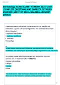 Dermatology PANCE LATEST VERSION 2026 -2027  COMPLETE QUESTIONS AND CORRECR DETAILED  ANSWERSVERIFIED 100&percnt; GRADED A&plus;NEWEST  UPDATE  