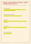 NUR 376 &ndash; Week 3 Module 3A Study Guide &ndash; Applied Pathophysiology &lpar;2026&sol;2027&rpar;