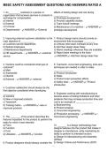MSSC SAFETY ASSESSMENT QUESTIONS AND ANSWERS RATED A