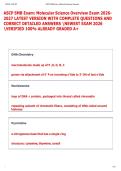   ASCP SMB Exam&colon; Molecular Science Overview Exam 2026 2027 LATEST VERSION WITH COMPLETE QUESTIONS AND  CORRECT DETAILED ANSWERS NEWEST EXAM 2026  VERIFIED 100&percnt; ALREADY GRADED A&plus;