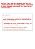 ASCP SMB Exam&colon; Laboratory Operations Exam 2026-2027  LATEST VERSION WITH COMPLETE QUESTIONS AND CORRECT  DETAILED ANSWERS NEWEST EXAM 2026 VERIFIED 100&percnt;  ALREADY GRADED A&plus;