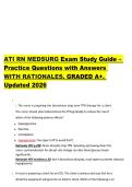 ATI RN MEDSURG Exam Study Guide &ndash;  Practice Questions with Answers  WITH RATIONALES&period; GRADED A&plus;&period;  Updated 2026 