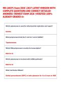 MB &lpar;ASCP&rpar; Exam 2026 2027 LATEST VERSION WITH  COMPLETE QUESTIONS AND CORRECT DETAILED  ANSWERS NEWEST EXAM 2026 VERIFIED 100&percnt;  ALREADY GRADED A&plus;