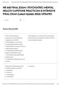 NR 668 FINAL EXAM &vert; PSYCHIATRIC-MENTAL HEALTH CAPSTONE PRACTICUM & INTENSIVE FINAL EXAM &lpar;Latest Update 2026&rpar; UPDATE&excl;&excl;
