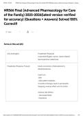 NR566 Final &lpar;Advanced Pharmacology for Care of the Family&rpar; 2025-2026&lpar;latest version verified for accuracy&rpar; &lpar;Questions &plus; Answers&rpar; Solved 100&percnt; Correct&excl;&excl;
