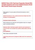 NUR635 Pharm GCU Final Exam Preparation Newest With  Complete Questions And Correct Detailed Answers&vert; Brand  New Version&excl; Grand Canyon University 