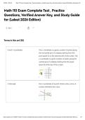 Math 110 Exam Complete Test &comma; Practice Questions&comma; Verified Answer Key&comma; and Study Guide for &lpar;Latest 2026 Edition&rpar;