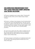 CDC INFECTION PREVENTIONIST POST TEST LATEST PRACTICE SCRIPT UPDATED 2026 TESTED SOLUTIONS