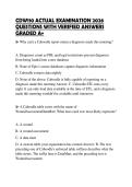 CDW110 ACTUAL EXAMINATION 2026 QUESTIONS WITH VERIFIED ANSWERS GRADED A&plus;