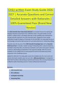 CASLI Written - CASLI EXAM STUDY GUIDE 2026-2027 ACCURATE QUESTIONS AND CORRECT DETAILED ANSWERS WITH RATIONALES &vert;&vert; 100&percnt; GUARANTEED PASS <BRAND NEW VERSION>