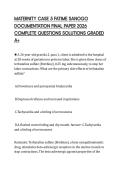 MATERNITY CASE 5 FATIME SANOGO DOCUMENTATION FINAL PAPER 2026 COMPLETE QUESTIONS SOLUTIONS GRADED A&plus;