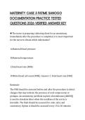 MATERNITY CASE 5 FATIME SANOGO DOCUMENTATION PRACTICE TESTED QUESTIONS 2026 VERIFIED ANSWER KEY