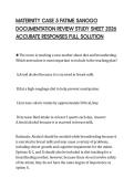 MATERNITY CASE 5 FATIME SANOGO DOCUMENTATION REVIEW STUDY SHEET 2026 ACCURATE RESPONSES FULL SOLUTION