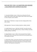 NUR 1020 TEST 3 FSCJ &vert;123 QUESTIONS AND ANSWERS &vert; 2026 UPDATE WITH COMPLETE SOLUTION