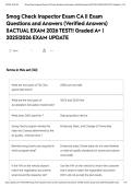 Smog Check Inspector Exam CA &vert;&vert; Exam Questions and Answers &lpar;Verified Answers&rpar; &vert;&vert;ACTUAL EXAM 2026 TEST&excl;&excl; Graded A&plus; &vert; 2025&vert;2026 EXAM UPDATE