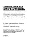 CHES CERTIFIED HEALTH EDUCATION SPECIALIST LATEST TESTBANK PRACTICE GUIDE UPDATED 2026 TESTED SOLUTIONS