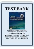 Test bank-Wilkins&rsquo; Clinical Assessment in Respiratory Care 8th Edition by Heuer-Complete Guide All Chapters &lpar;1-21&rpar; Latest Update 2025