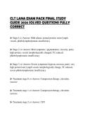 CLT LANA EXAM PACK FINAL STUDY GUIDE 2026 SOLVED QUESTIONS FULLY CORRECT