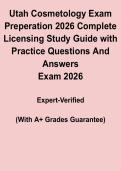 Utah Cosmetology Exam Prep 2026 PDF &vert; Complete Licensing Study Guide