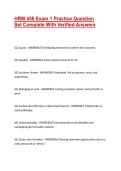 HRM 458 Exam 1 Practice Question Set Complete With Verified Answers