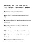 BLACK SEAL TEST STUDY GUIDE 2026 230 QUESTIONS WITH 100&percnt; CORRECT ANSWERS