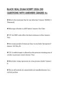BLACK SEAL EXAM SCRIPT 2026 230 QUESTIONS WITH ANSWERS GRADED A&plus;