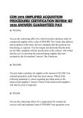 CON 2370 SIMPLIFIED ACQUISITION PROCEDURES CERTIFICATION REVIEW SET 2026 ANSWERS GUARANTEED PASS