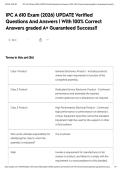 IPC A 610 Exam &lpar;2026&rpar; UPDATE Verified Questions And Answers &vert; With 100&percnt; Correct Answers graded A&plus; Guaranteed Success&excl;&excl;