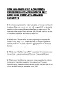 CON 2370 SIMPLIFIED ACQUISITION PROCEDURES COMPREHENSIVE TEST BANK 2026 COMPLETE ANSWERS ACCURATE