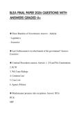 BLEA FINAL PAPER 2026 QUESTIONS WITH ANSWERS GRADED A&plus;