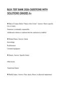 BLEA TEST BANK 2026 QUESTIONS WITH SOLUTIONS GRADED A&plus;
