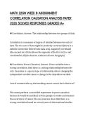 MATH 225N WEEK 8 ASSIGNMENT CORRELATION CAUSATION ANALYSIS PAPER 2026 SOLVED RESPONSES GRADED A&plus;