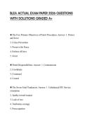 BLEA ACTUAL EXAM PAPER 2026 QUESTIONS WITH SOLUTIONS GRADED A&plus;