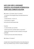 MATH 225N WEEK 8 ASSIGNMENT STATISTICAL RELATIONSHIPS INTERPRETATION SCRIPT 2026 COMPLETE SOLUTION