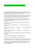 BIO 1050 Intro to Life Test 1 QUESTIONS AND ANSWERS &vert; FULLY SOLVED