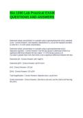 Bio 1050 Lab Practical EXAM QUESTIONS AND ANSWERS