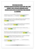 MICHIGAN BUILDERS  BUSINESS&sol;LAW&sol;ACCOUNTING&vert;QUESTIONS AND 100&percnt; CORRECT WELL DETAILED ANSWERS&vert;LATEST UPDATE&excl;&excl;&excl;&excl;2025&sol;2026&vert;GUARANTEED PASS&vert;GRADED A&plus;&vert;VERIFIED