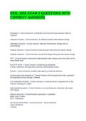 BIOL 1050 EXAM 2 QUESTIONS WITH CORRECT ANSWERS