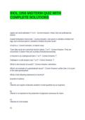 BIOL 1050 MIDTERM QUIZ WITH COMPLETE SOLUTIONS