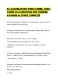 BLS AMERICAN RED CROSS ACTUAL EXAM PAPER 2026 QUESTIONS AND VERIFIED ANSWERS A&plus; GRADE COMPLETE