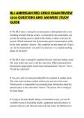 BLS AMERICAN RED CROSS EXAM REVIEW 2026 QUESTIONS AND ANSWERS STUDY GUIDE