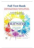 Full Test Bank for Fundamentals of Nursing&colon; Active Learning for Collaborative Practice 3rd Edition by Barbara L&period; Yoost and Lynne R&period; Crawford Complete Chapter-by-Chapter Coverage Verified Questions & Correct Answers Detailed Rationales &sol; Explanations Nursi