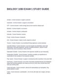 BIOLOGY 1050 EXAM 1 STUDY GUIDE WITH 100&percnt; CORRECT ANSWERS 